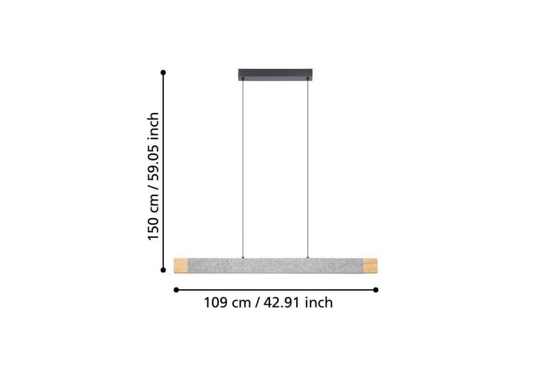Takpendel Eglo Vallelado Avlang Svart/Grå Tre - Belysning - Innendørsbelysning & Lamper - Taklampe - Pendellamper & Hengelamper