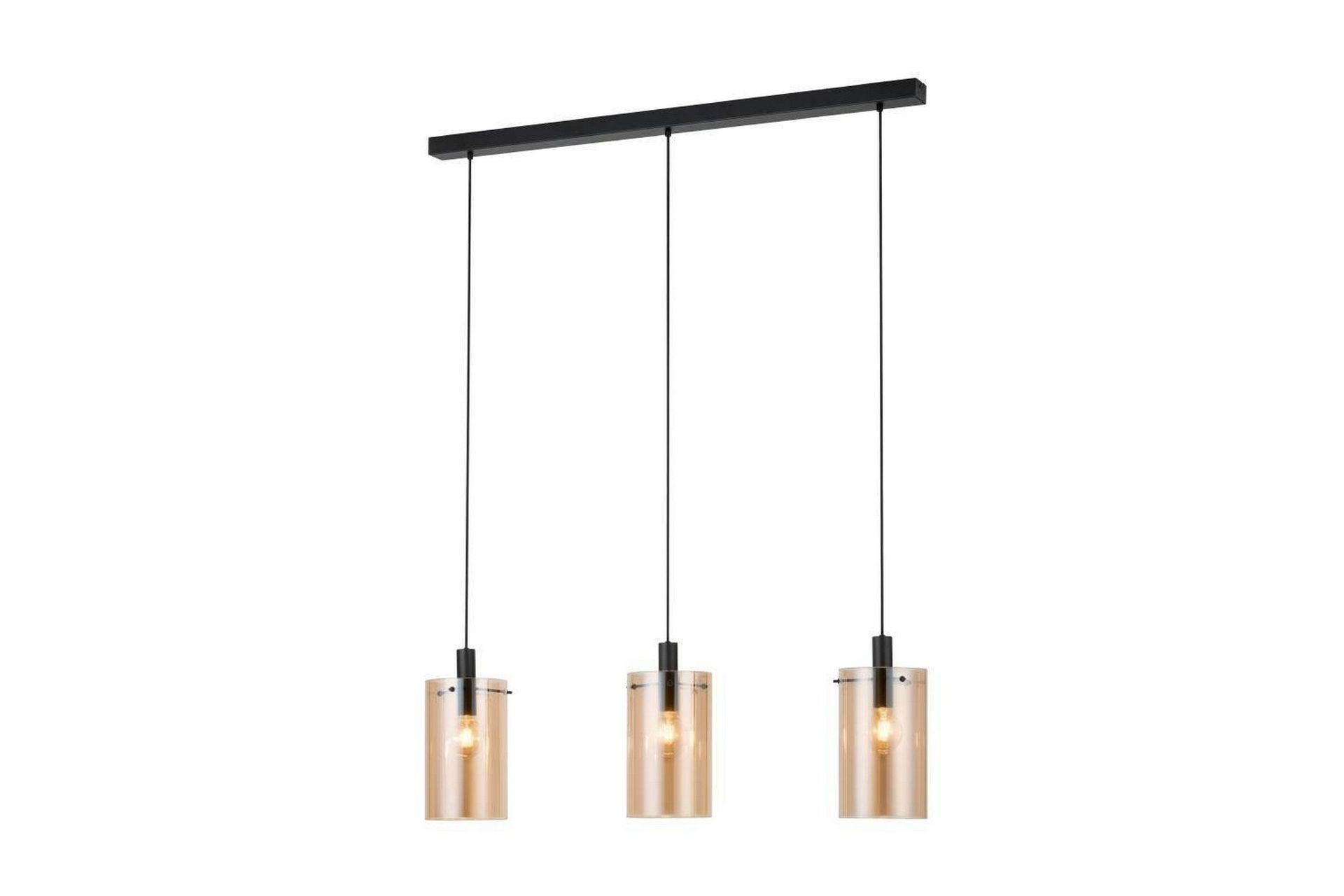 Takpendel Eglo Polverara Svart/Amber 3 lamper - 3 lamper