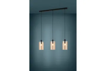 Takpendel Eglo Polverara Svart/Amber 3 lamper - 3 lamper - Belysning - Innendørsbelysning & Lamper - Taklampe - Pendellamper & Hengelamper