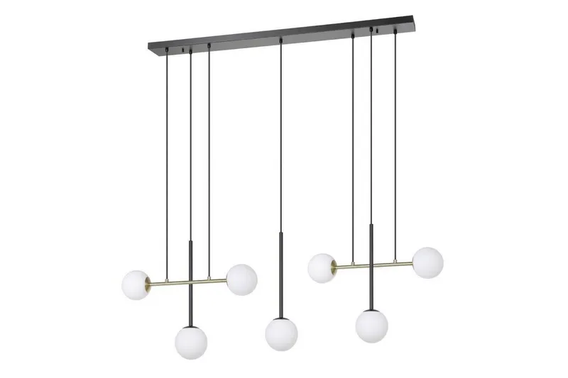 Takpendel Eglo Paz Opalhvit/Svart Messing med 7 Lamper, undefined