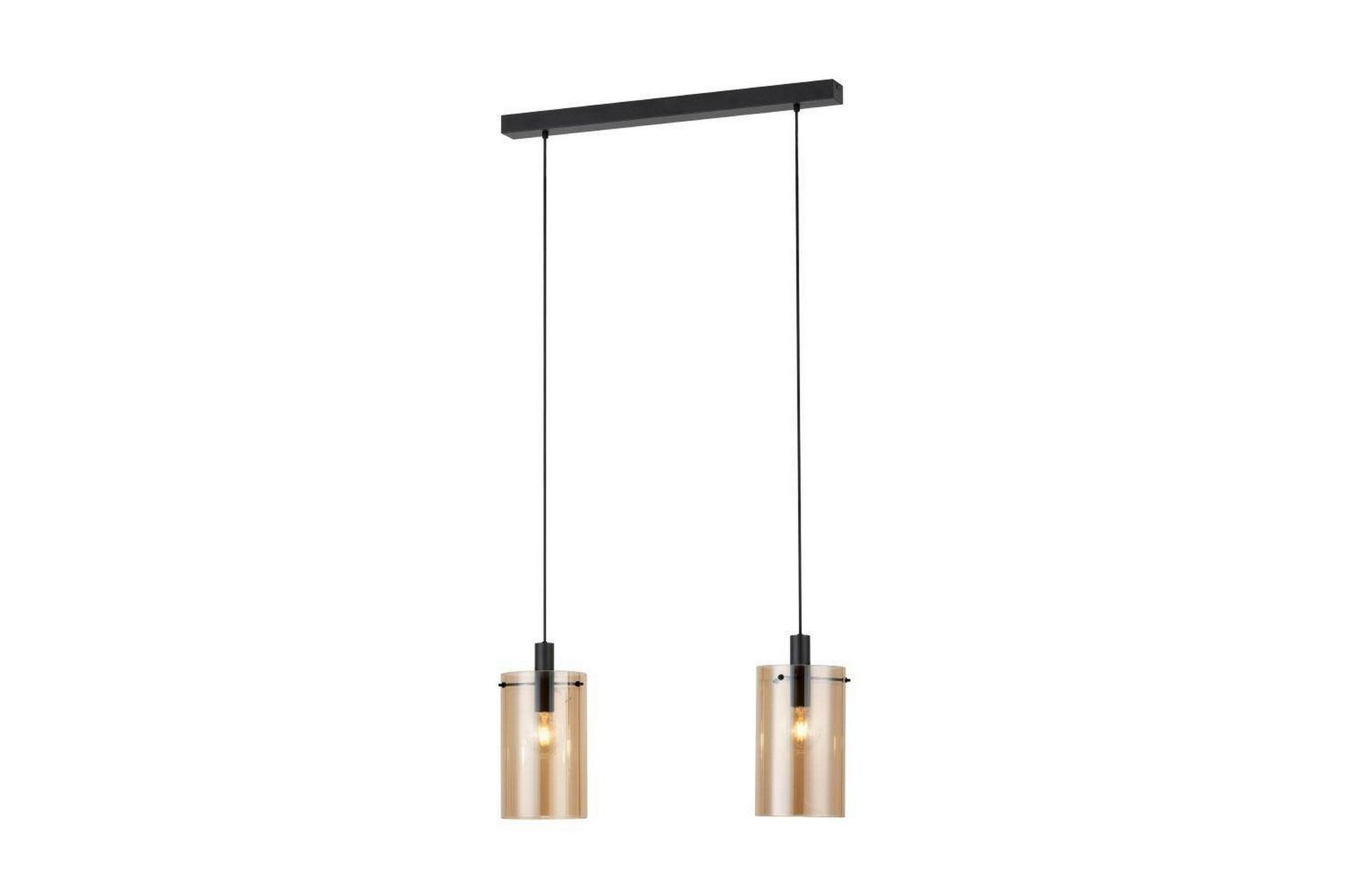 Takpendel Eglo Polverara Svart/Amber 2 Lamper - 2 Lamper