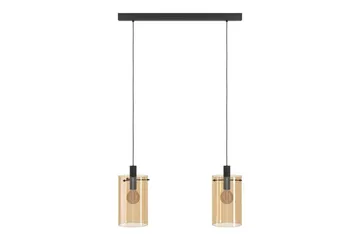 Takpendel Eglo Polverara Svart/Amber 2 Lamper - 2 Lamper - Belysning - Innendørsbelysning & Lamper - Taklampe - Pendellamper & Hengelamper