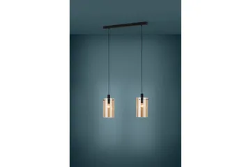 Takpendel Eglo Polverara Svart/Amber 2 Lamper - 2 Lamper - Belysning - Innendørsbelysning & Lamper - Taklampe - Pendellamper & Hengelamper