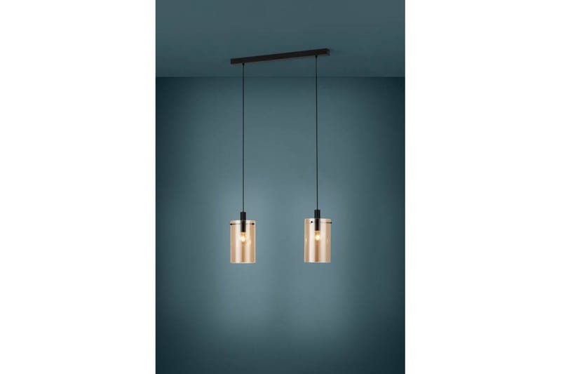 Takpendel Eglo Polverara Svart/Amber 2 Lamper - 2 Lamper - Belysning - Innendørsbelysning & Lamper - Taklampe - Pendellamper & Hengelamper