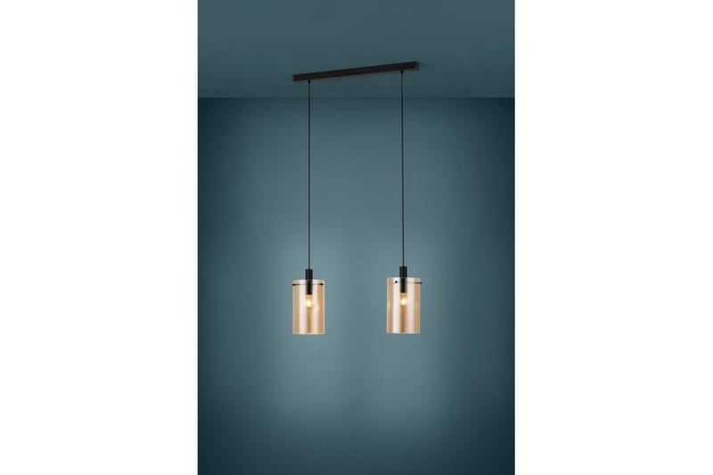 Takpendel Eglo Polverara Svart/Amber 2 Lamper - 2 Lamper - Belysning - Innendørsbelysning & Lamper - Taklampe - Pendellamper & Hengelamper