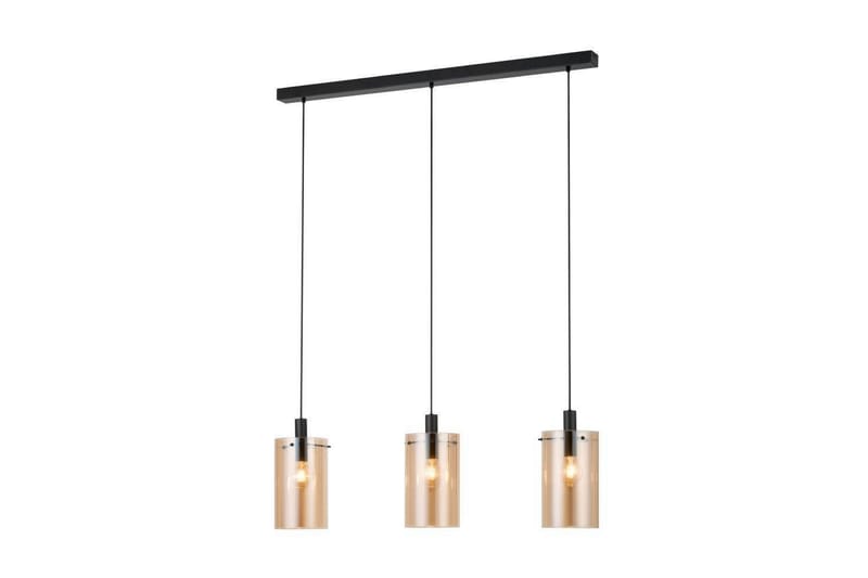 Takpendel Eglo Polverara Svart/Amber 3 lamper - 3 lamper - Belysning - Innendørsbelysning & Lamper - Taklampe - Pendellamper & Hengelamper