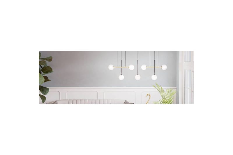Takpendel Eglo Paz Opalhvit/Svart Messing med 7 Lamper - Belysning - Innendørsbelysning & Lamper - Taklampe - Pendellamper & Hengelamper