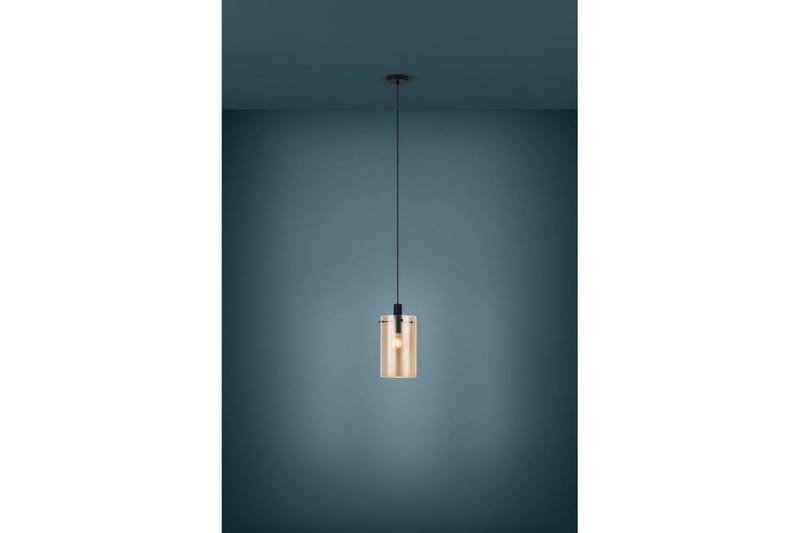 Takpendel Eglo Polverara Svart/Amber 1 lampe - 1 lampe - Belysning - Innendørsbelysning & Lamper - Taklampe - Pendellamper & Hengelamper