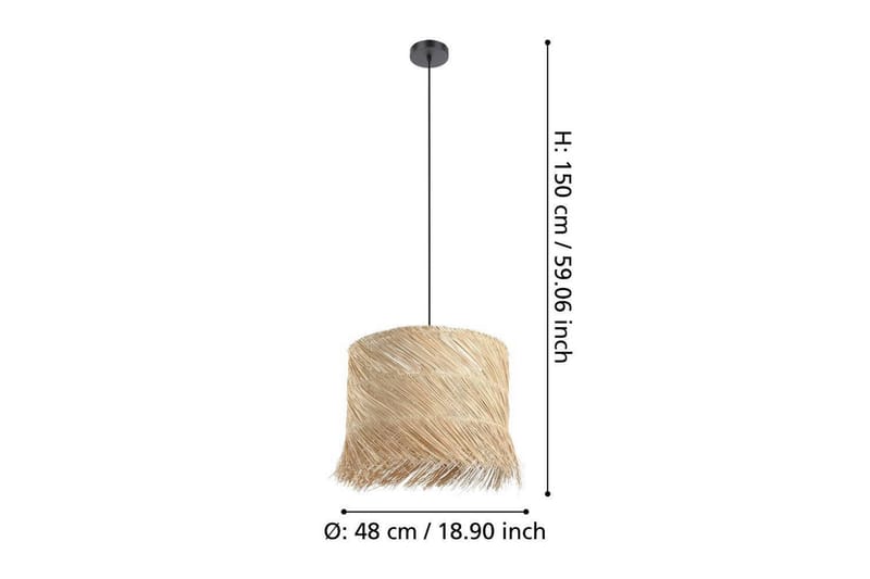 Takpendel Eglo Paisano Rotting - Belysning - Innendørsbelysning & Lamper - Taklampe - Pendellamper & Hengelamper