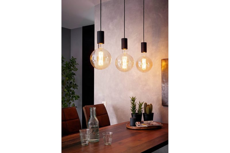 Takpendel Eglo Pozueta med 3 Lamper - Svart - Belysning - Innendørsbelysning & Lamper - Taklampe - Pendellamper & Hengelamper