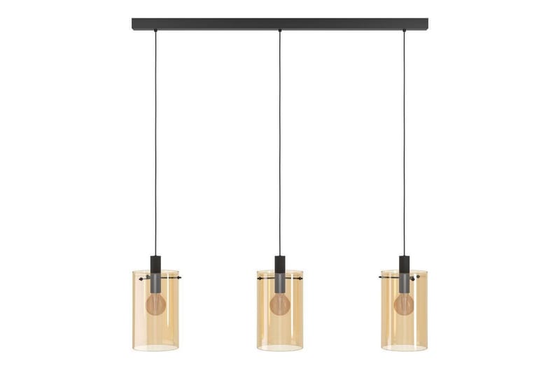 Takpendel Eglo Polverara Svart/Amber 3 lamper - 3 lamper - Belysning - Innendørsbelysning & Lamper - Taklampe - Pendellamper & Hengelamper