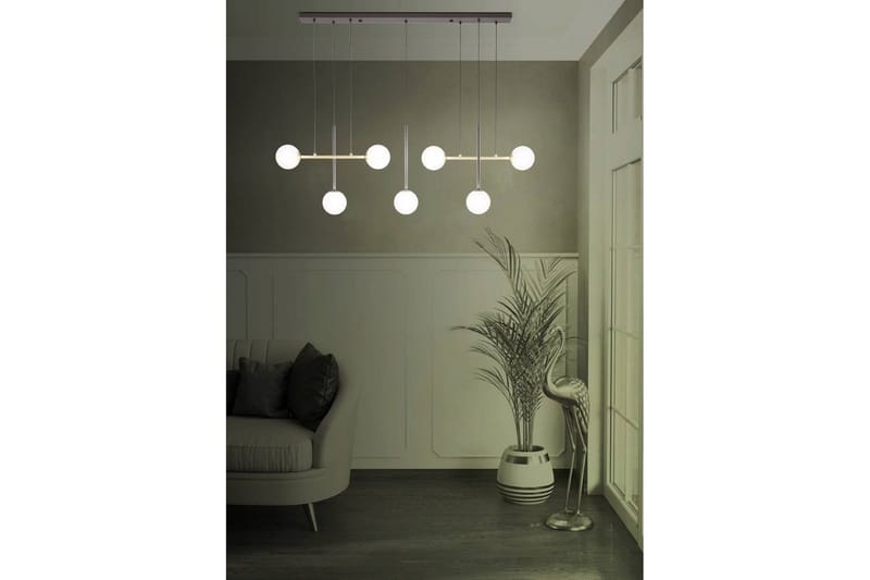 Takpendel Eglo Paz Opalhvit/Svart Messing med 7 Lamper - Belysning - Innendørsbelysning & Lamper - Taklampe - Pendellamper & Hengelamper