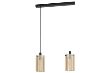 Takpendel Eglo Polverara Svart/Amber 2 Lamper - 2 Lamper - Belysning - Innendørsbelysning & Lamper - Taklampe - Pendellamper & Hengelamper
