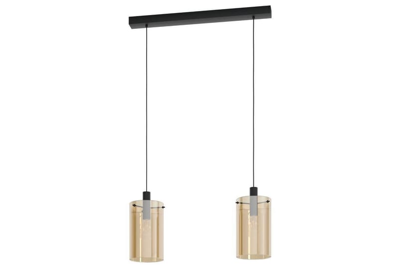 Takpendel Eglo Polverara Svart/Amber 2 Lamper - 2 Lamper - Belysning - Innendørsbelysning & Lamper - Taklampe - Pendellamper & Hengelamper