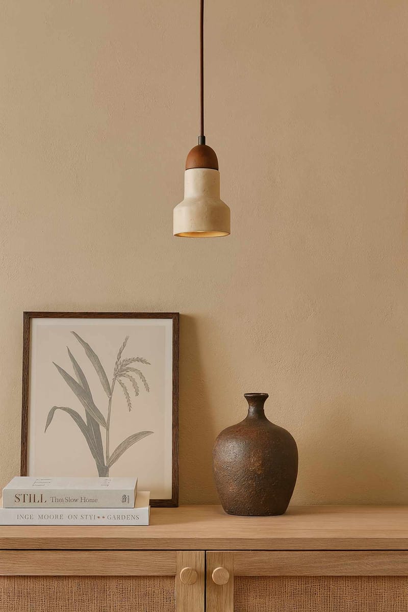 Talvenn pendellampe - Beige og Valnøtt - Belysning - Innendørsbelysning & Lamper - Taklampe - Pendellamper & Hengelamper