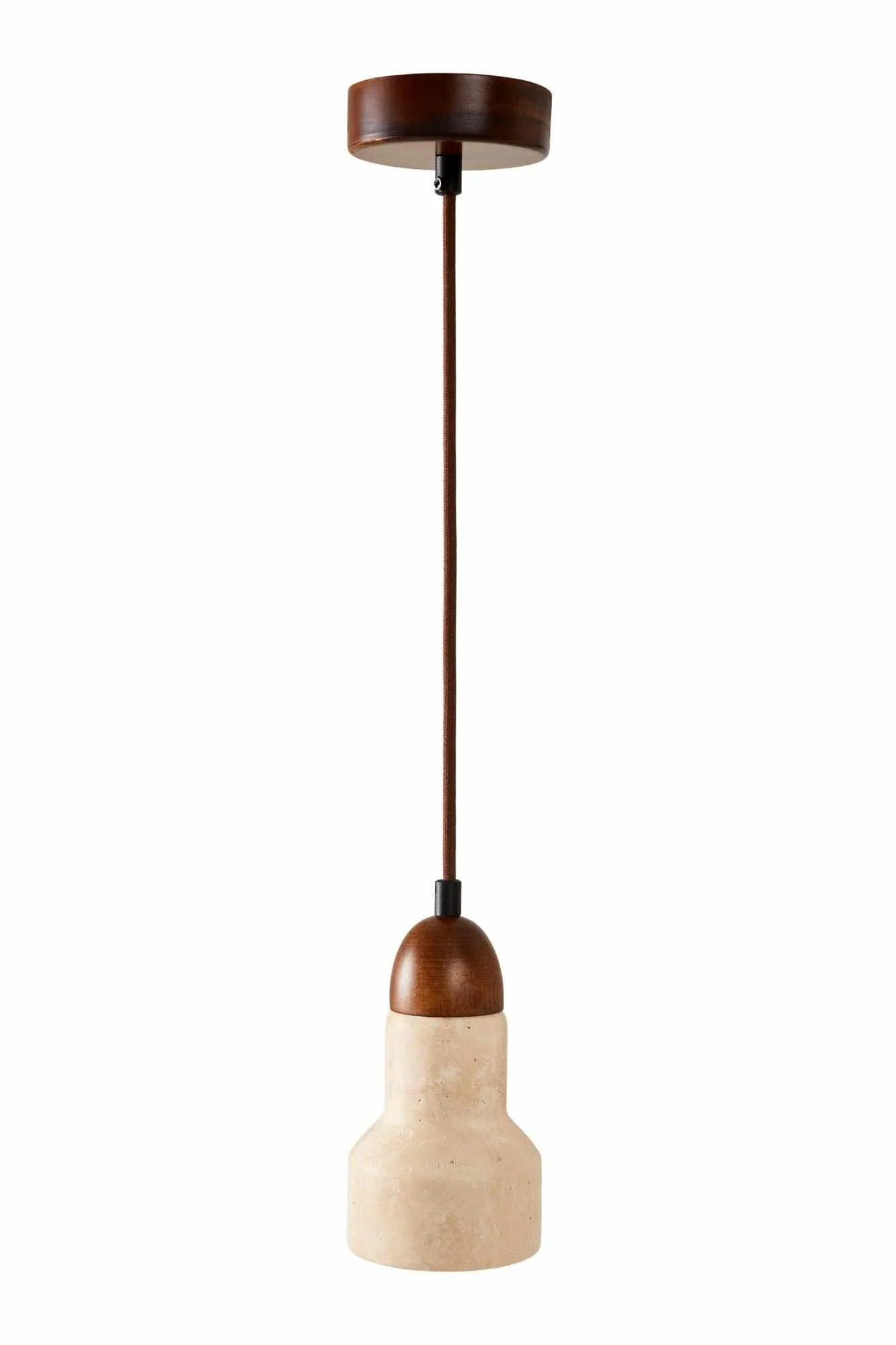 Talvenn pendellampe - Beige og Valnøtt