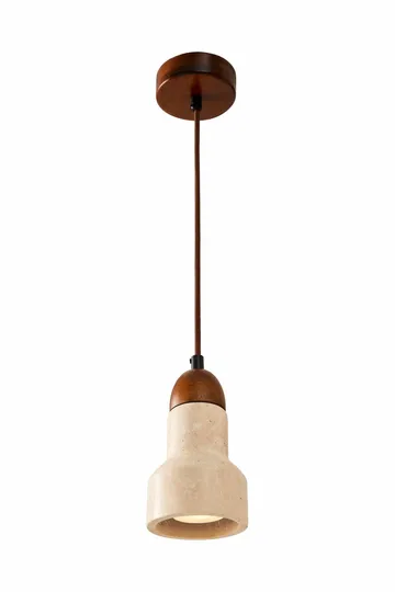 Talvenn pendellampe - Beige og Valnøtt - Belysning - Innendørsbelysning & Lamper - Taklampe - Pendellamper & Hengelamper