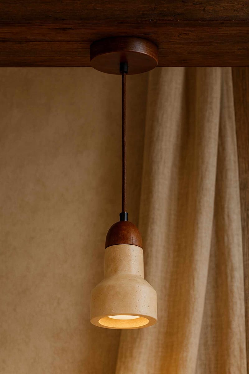 Talvenn pendellampe - Beige og Valnøtt - Belysning - Innendørsbelysning & Lamper - Taklampe - Pendellamper & Hengelamper