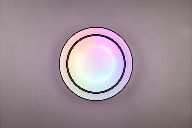 Trio Lighting Arco LED plafond matt svart starlight RGBW - Belysning - Innendørsbelysning & Lamper - Taklampe - Plafondlampe