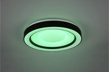 Trio Lighting Arco LED plafond matt svart starlight RGBW - Belysning - Innendørsbelysning & Lamper - Taklampe - Plafondlampe