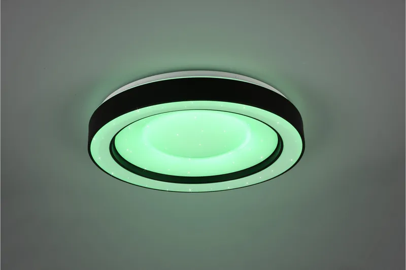 Trio Lighting Arco LED plafond matt svart starlight RGBW - Belysning - Innendørsbelysning & Lamper - Taklampe - Plafondlampe