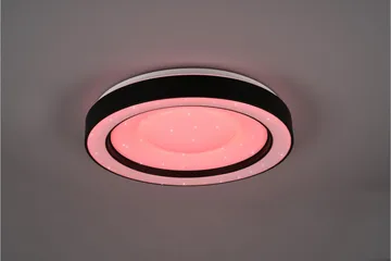 Trio Lighting Arco LED plafond matt svart starlight RGBW - Belysning - Innendørsbelysning & Lamper - Taklampe - Plafondlampe