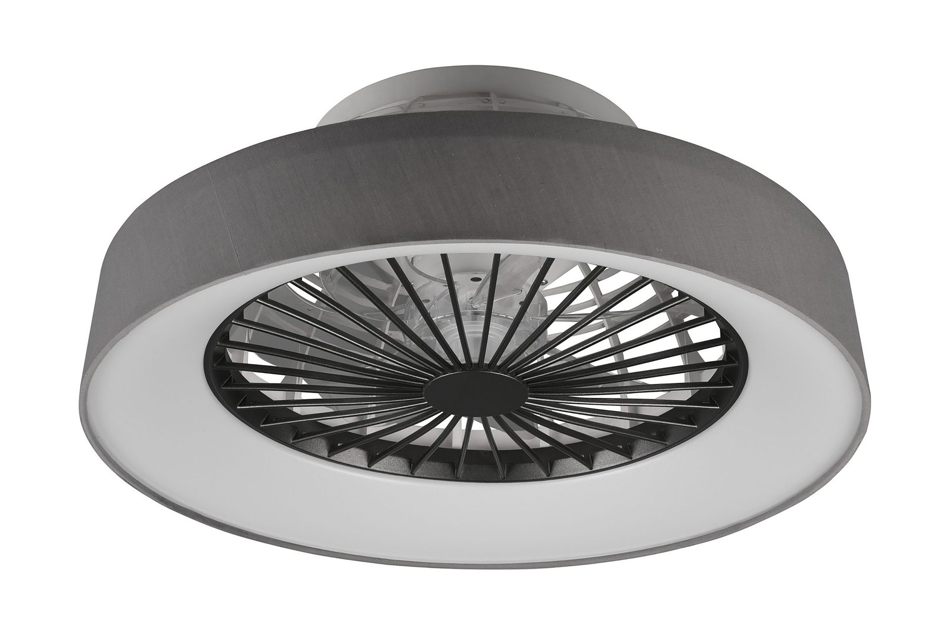 Trio Lighting Farsund LED tak-/veggvifte grå -