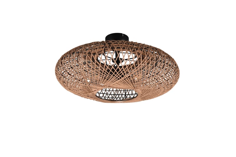 Trio Lighting Hedda plafond 2L E27 matt svart/sisal - Belysning - Innendørsbelysning & Lamper - Taklampe - Plafondlampe
