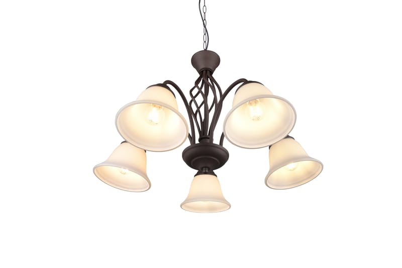 Trio Lighting Rostica lysekrone 5L E27 rustikk - Belysning - Innendørsbelysning & Lamper - Taklampe - Krystallkrone & takkrone