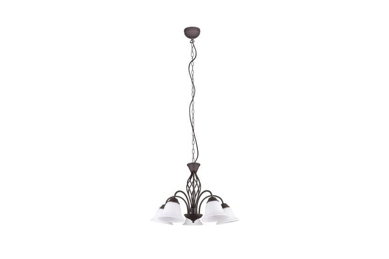 Trio Lighting Rostica lysekrone 5L E27 rustikk, undefined