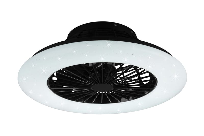 Trio Lighting Stralsund LED tak-/veggvifte matt svart starlight - Belysning - Innendørsbelysning & Lamper - Taklampe - Plafondlampe