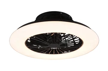Trio Lighting Stralsund LED tak-/veggvifte matt svart starlight - Belysning - Innendørsbelysning & Lamper - Taklampe - Plafondlampe