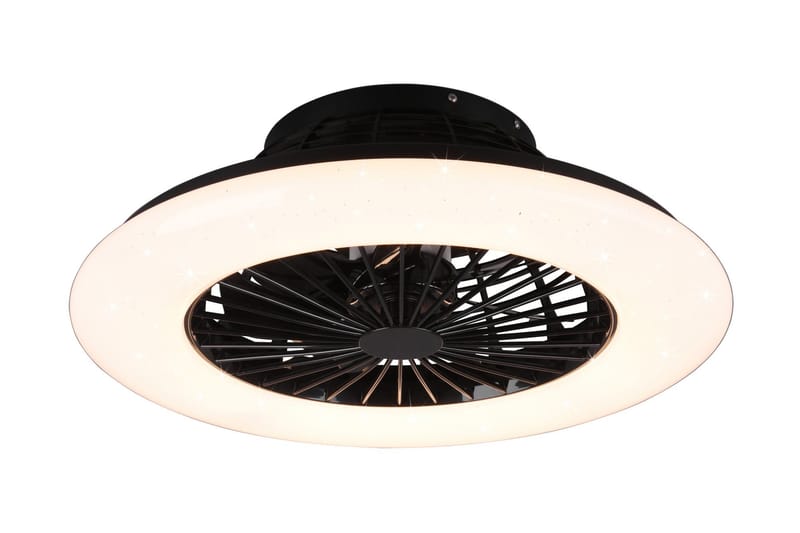 Trio Lighting Stralsund LED tak-/veggvifte matt svart starlight - Belysning - Innendørsbelysning & Lamper - Taklampe - Plafondlampe