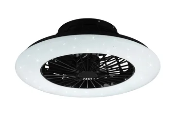 Trio Lighting Stralsund LED tak-/veggvifte matt svart starlight - Belysning - Innendørsbelysning & Lamper - Taklampe - Plafondlampe