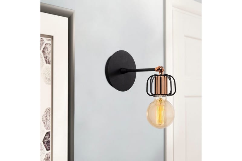 Vegg lampe Griffin Innrammet Svart - Svart - Belysning - Innendørsbelysning & Lamper - Taklampe - Pendellamper & Hengelamper