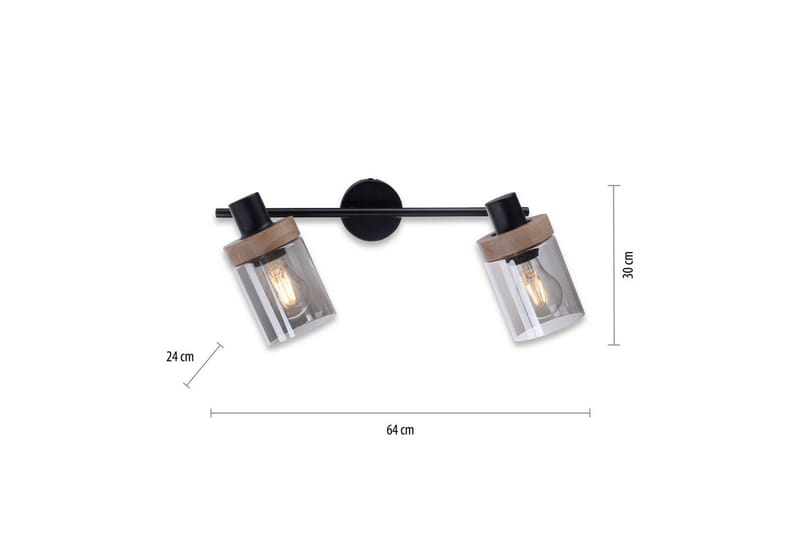 Vegg- og taklampe Pasqual - 30x24x64 cm - Belysning - Innendørsbelysning & Lamper - Taklampe - Pendellamper & Hengelamper