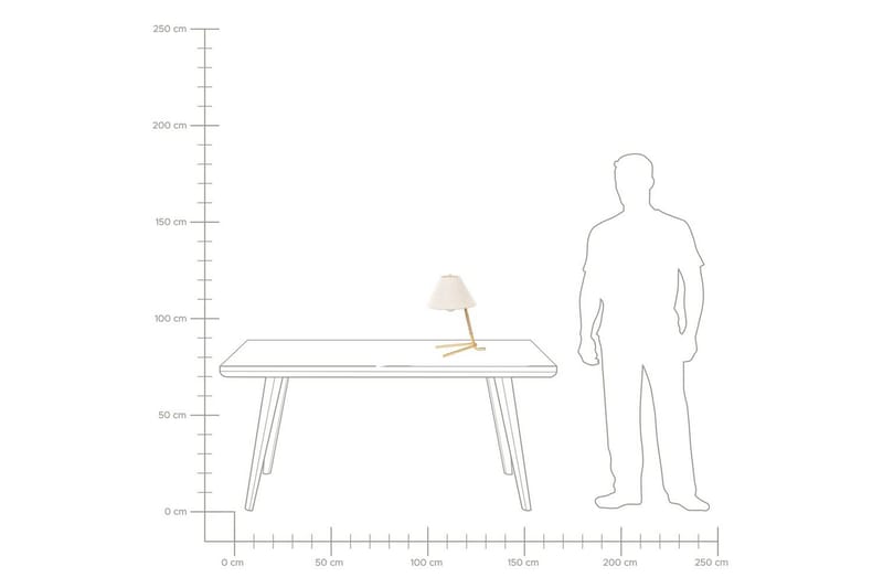 Toykab Bordlampe 40 cm E27 - Gull/Hvit - Belysning - Innendørsbelysning & Lamper - Vinduslampe - Vinduslampe på fot