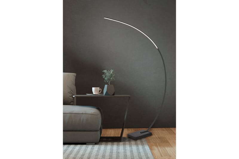 Trio Lighting Bangkok LED gulvlampe matt sort - Matt svart - Belysning - Innendørsbelysning & Lamper - Soveromslampe