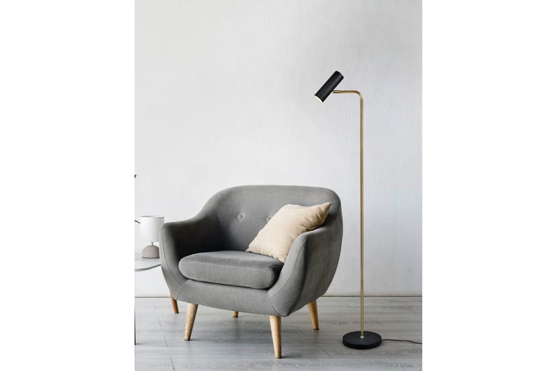 Trio Lighting Marley gulvlampe GU10 matt messing/matt svart - Messing/Matt svart - Belysning - Innendørsbelysning & Lamper - Soveromslampe