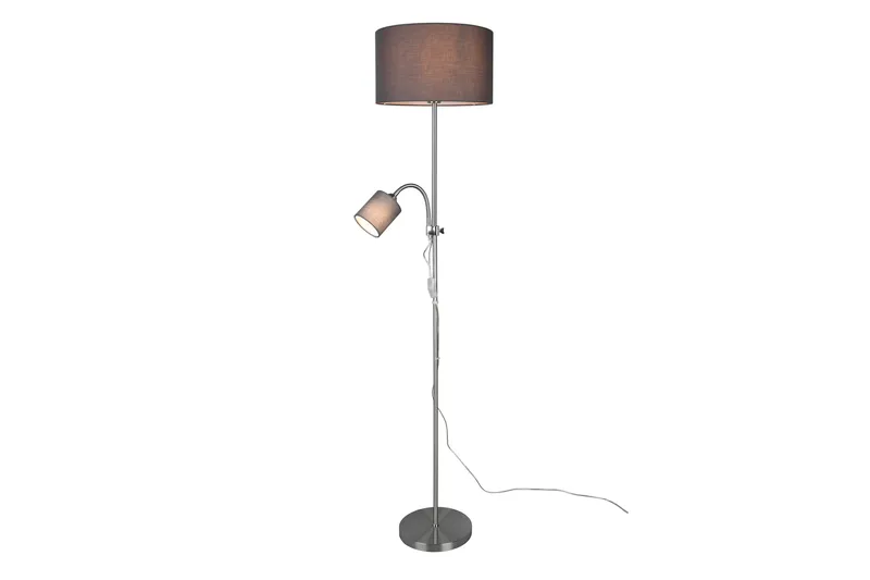 Trio Lighting Owen gulvlampe E27+E14 grå, undefined