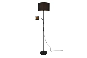 Trio Lighting Owen gulvlampe E27+E14 svart - Belysning - Innendørsbelysning & Lamper - Gulvlampe - Toarmet gulvlampe
