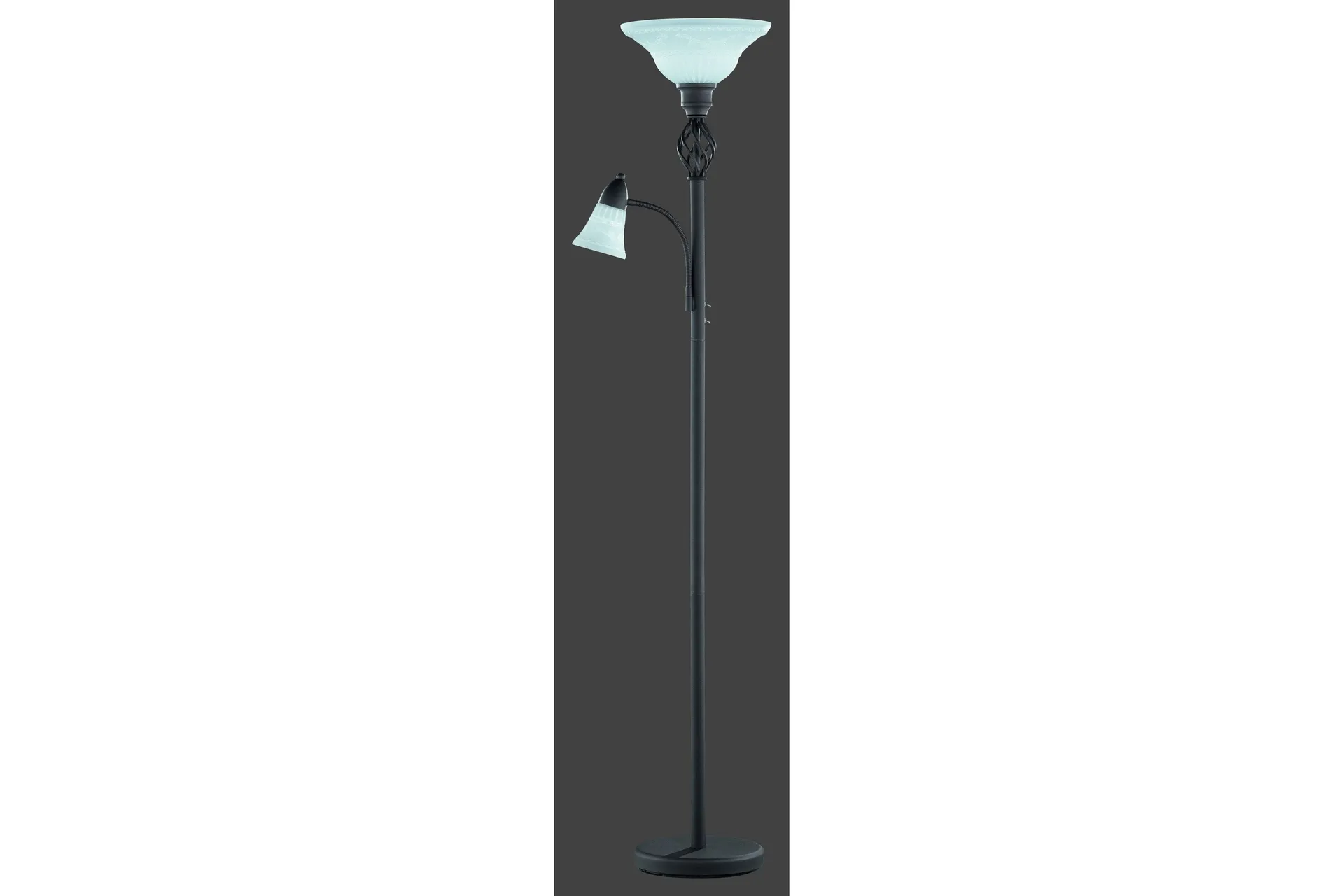 Trio Lighting Rostica gulvlampe uplight E27 + E14 -
