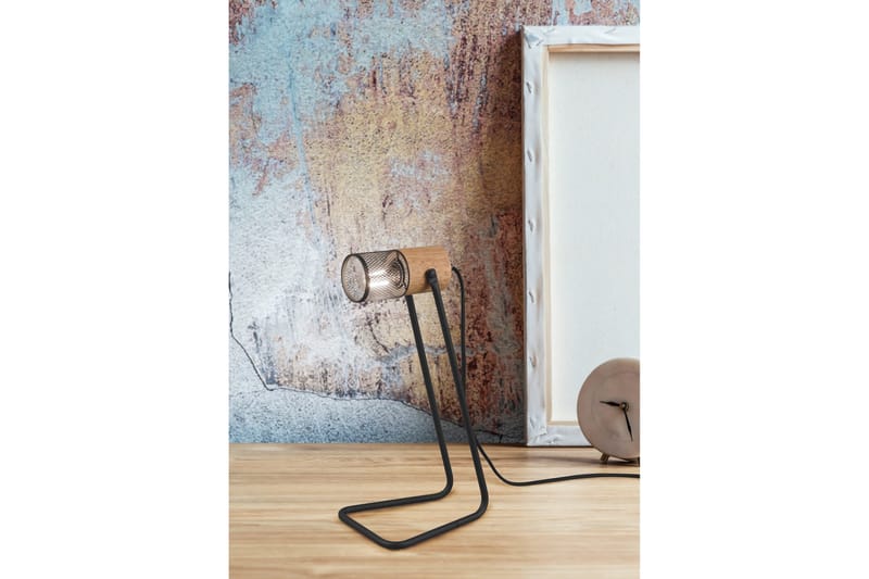 Trio Lighting Tosh bordlampe E27 matt sort - Natur/Matt svart - Belysning - Innendørsbelysning & Lamper - Soveromslampe