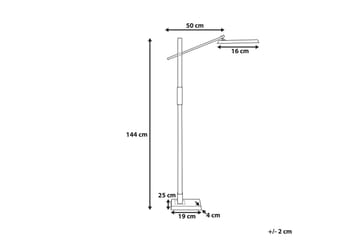 Tyrekli Gulvlampe 144 cm - Mørkegrå - Belysning - Innendørsbelysning & Lamper - Soveromslampe