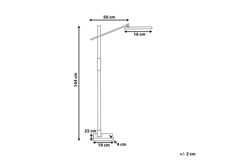 Tyrekli Gulvlampe 144 cm - Sølv - Belysning - Innendørsbelysning & Lamper - Soveromslampe