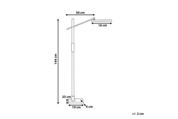 Tyrekli Gulvlampe 144 cm - Sølv - Belysning - Innendørsbelysning & Lamper - Soveromslampe