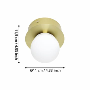 Vegg-/Taklampe Mosiano - Børstet messing - Belysning - Innendørsbelysning & Lamper - Taklampe - Plafondlampe
