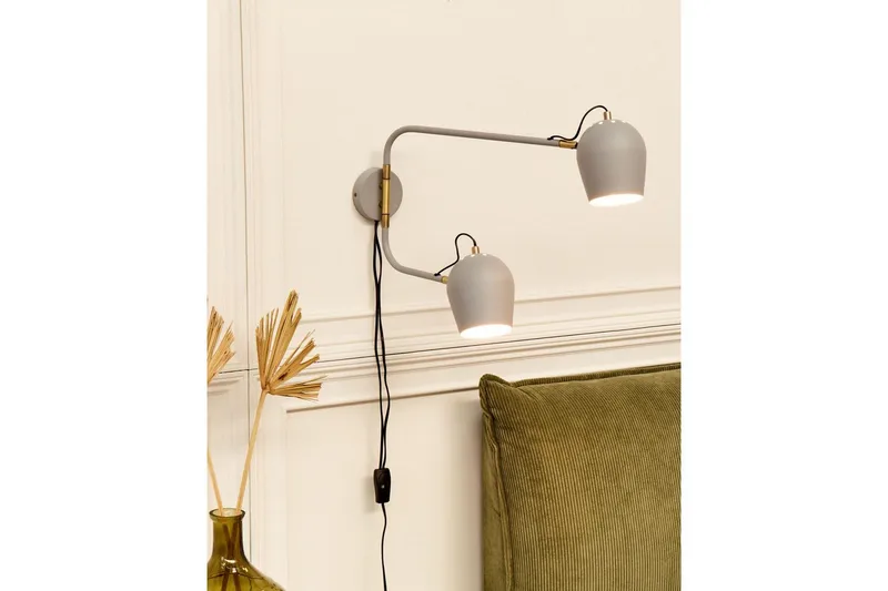 Alvarita Vegglampe E27 - Lysegrå - Belysning - Innendørsbelysning & Lamper - Vegglampe