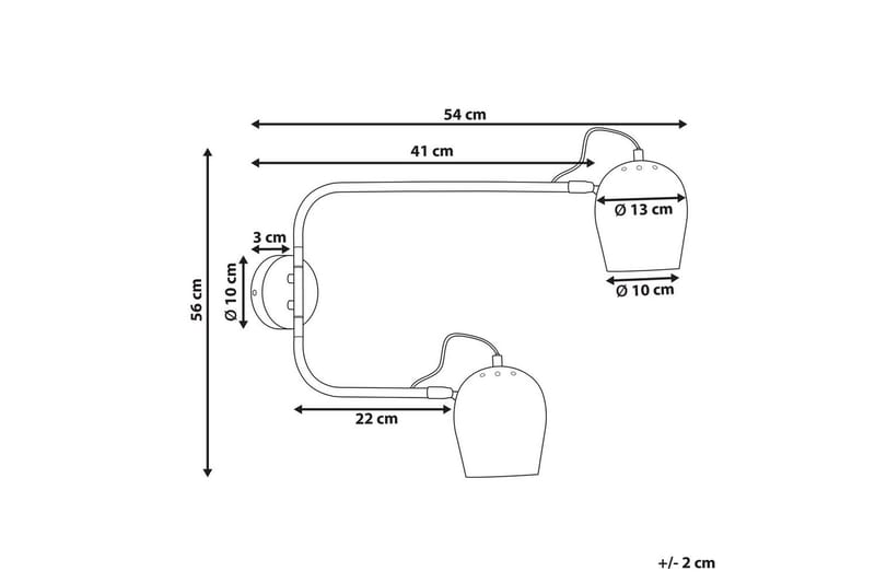 Alvarita Vegglampe E27 - Lysegrå - Belysning - Innendørsbelysning & Lamper - Vegglampe