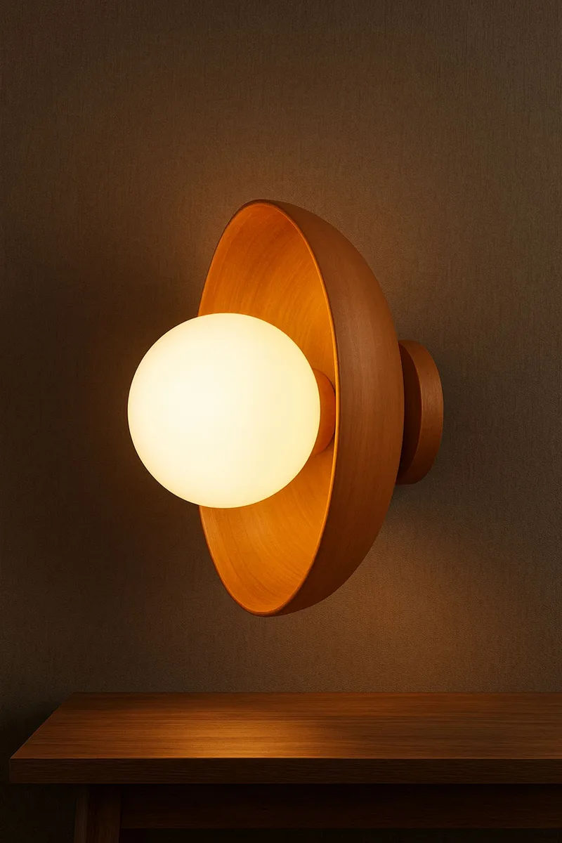 Beylin vegglampe 24 cm rund - Eik Hvit - Belysning - Innendørsbelysning & Lamper - Vegglampe